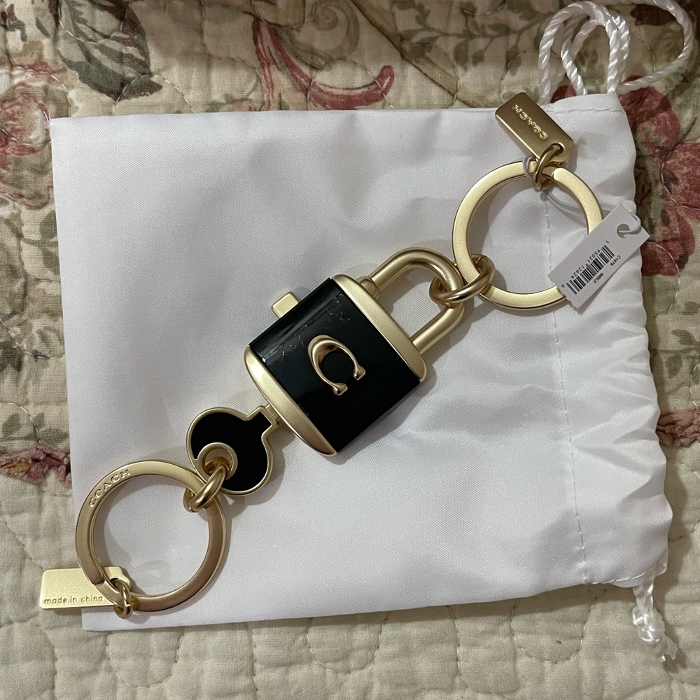Coach Padlock Keychain Bag Charm